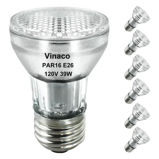 Vinaco PAR16 Halogen Flood Bulb, 120V E26