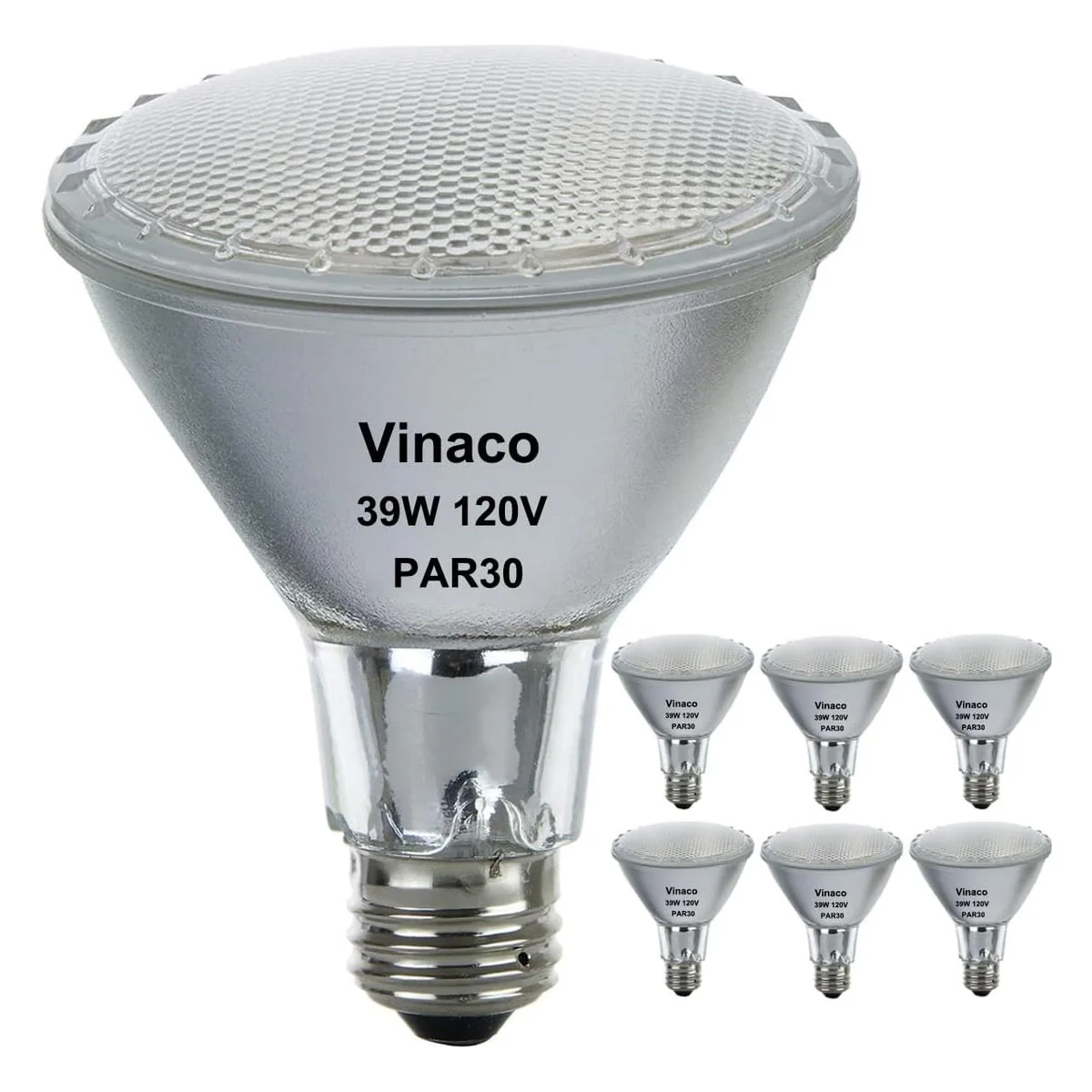 Vinaco PAR30 Long Neck Halogen Flood Bulb, 120V E26