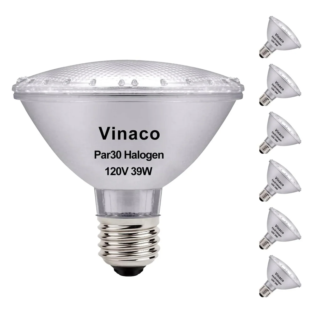 Vinaco PAR30 Short Neck Halogen Flood Bulb, 120V E26